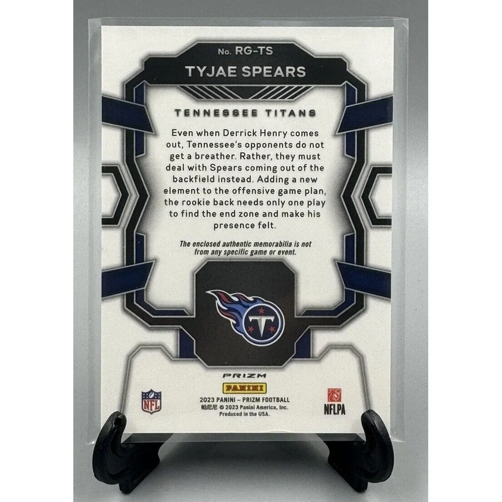 2023 NFL Panini Prizm Tyjae Spears Rookie Gear Pink Prizm‎ (RC) #RG-TS
